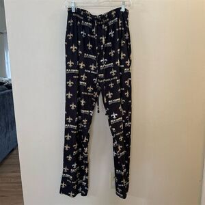 Men's New Orleans Saints NFL Pajama Pants Black Size M